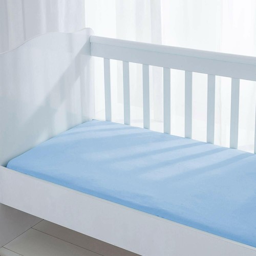 Blue jersey fitted sheet - blue,